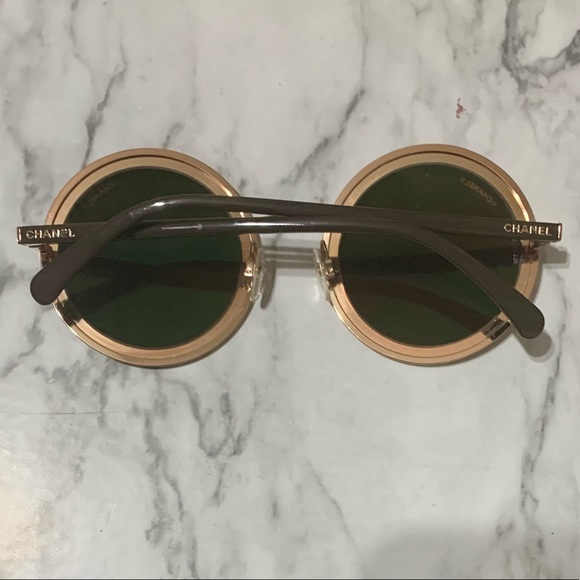 CHANEL 2017 Pink Gold Mirrored Sunglasses - Picture 10 of 12